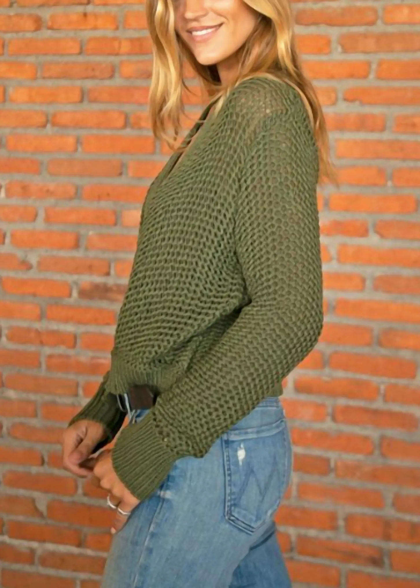 Maura Cropped Cardigan In Green