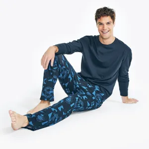 Nautica Men's Print Pajama Pant Set Navy Nautica