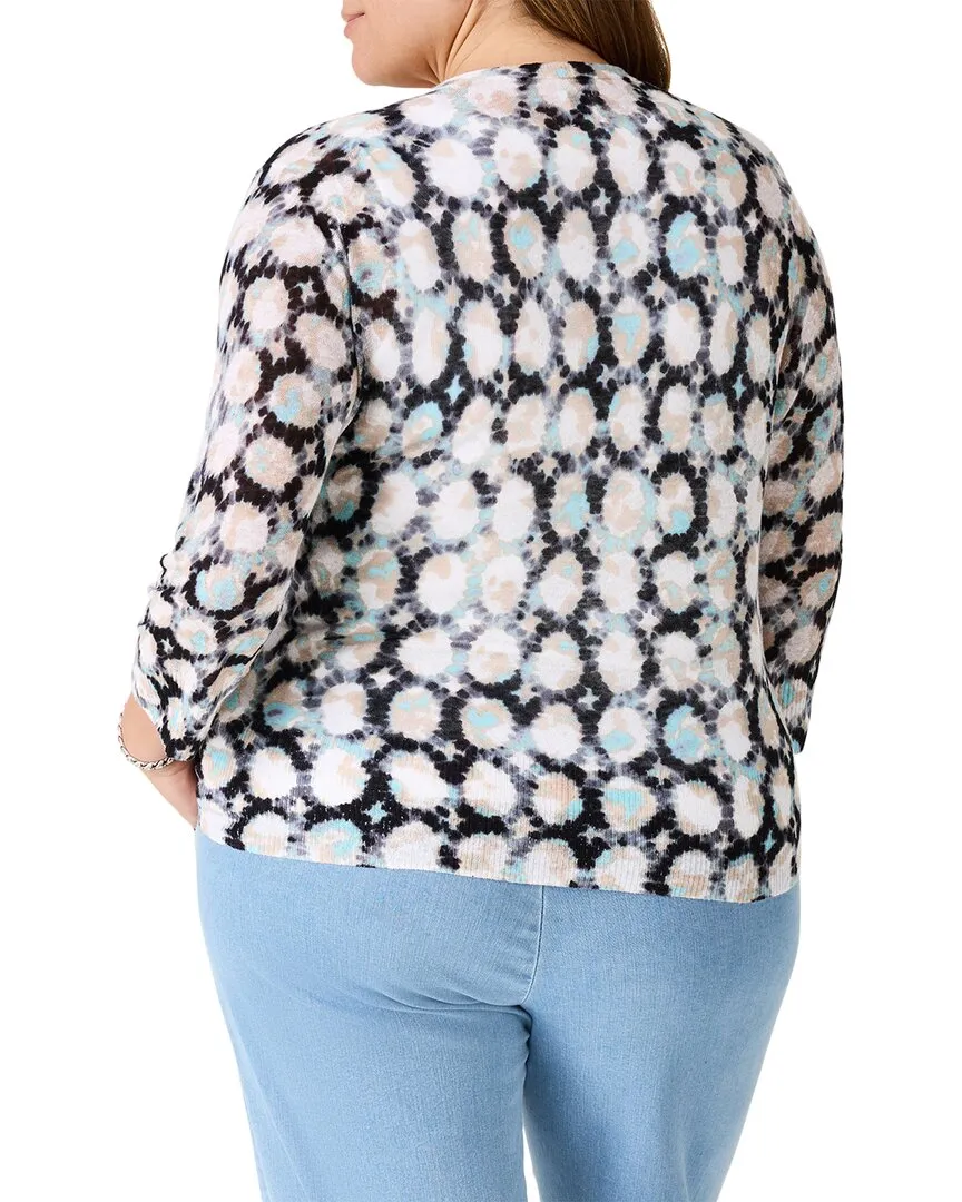 NIC ZOE Plus Sand Dollar 4-Way Linen-Blend Cardigan