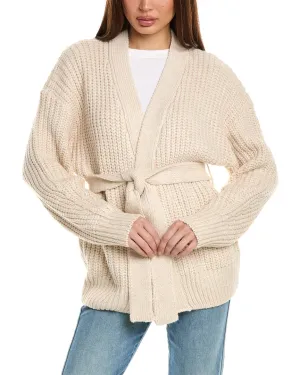Oat New York Belted Wool-Blend Cardigan