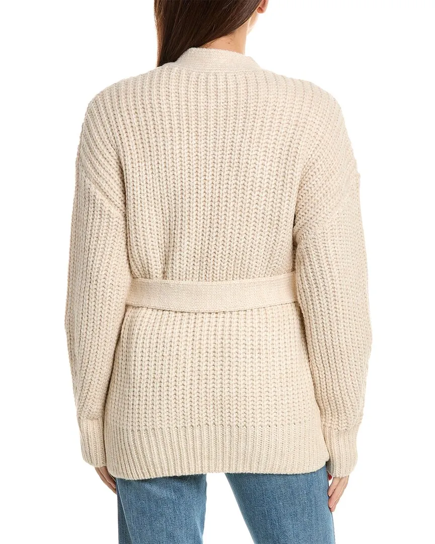 Oat New York Belted Wool-Blend Cardigan