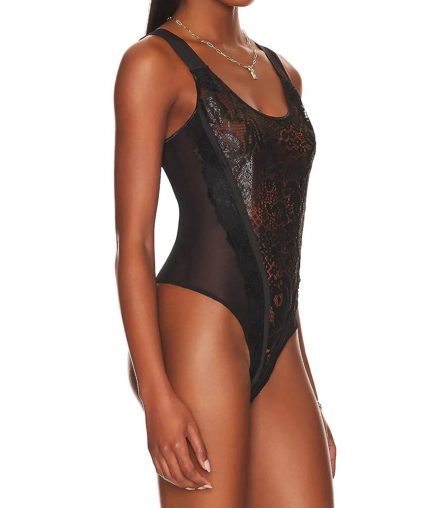 Off Beat Bodysuit In Black