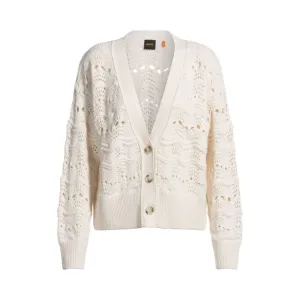 Open-knit cardigan in a cotton blend