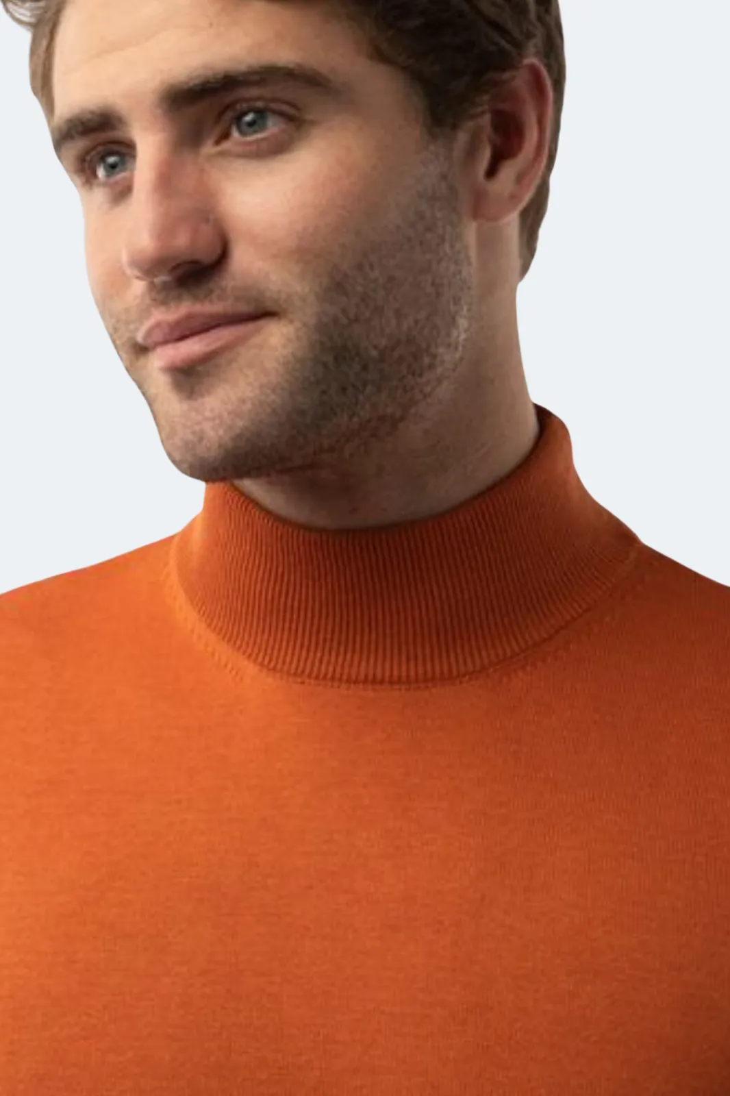 Orange Mockneck Sweater