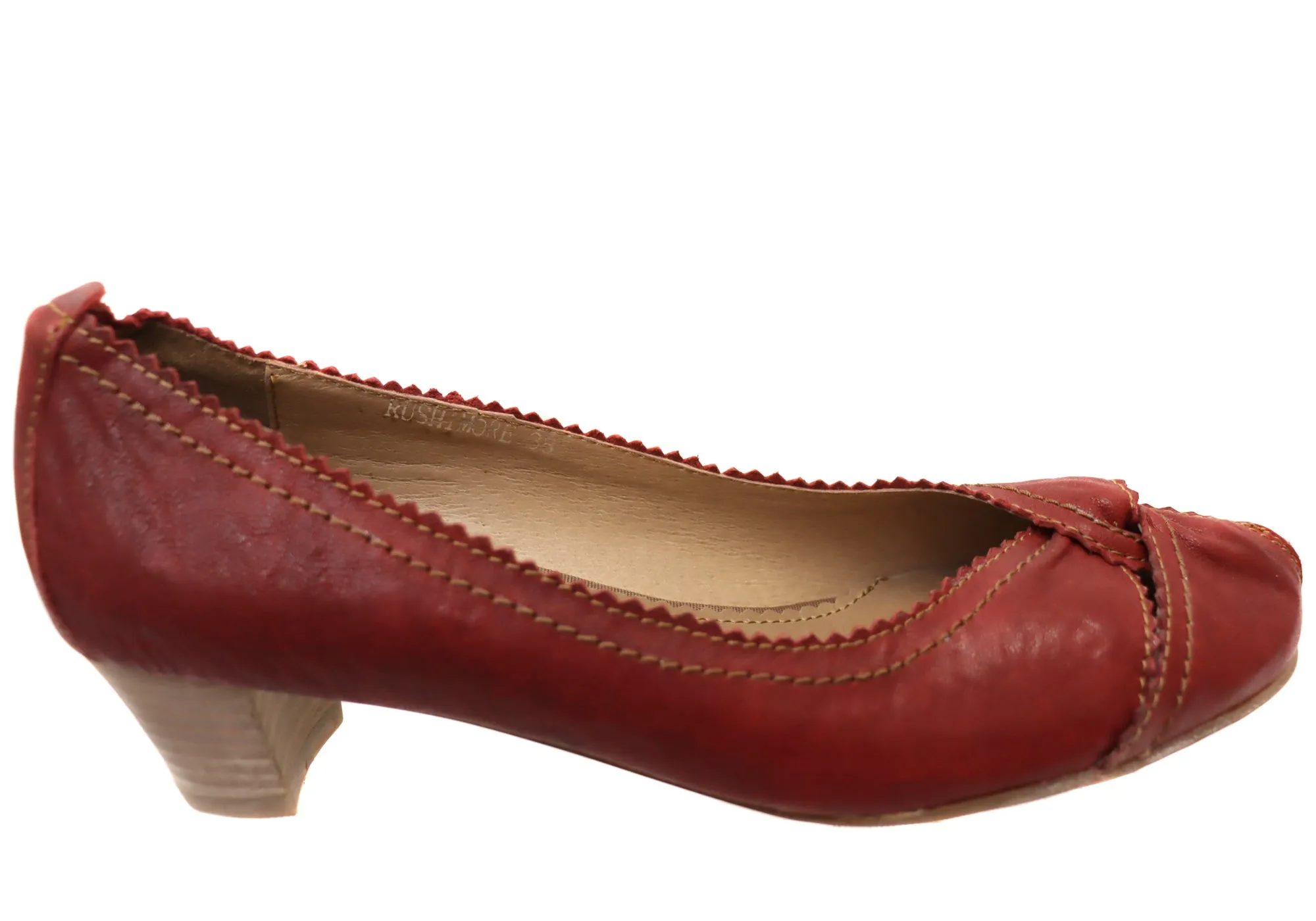 Orizonte Rushmore Womens Comfortable Leather Low Heel Shoes Orizonte Shoes