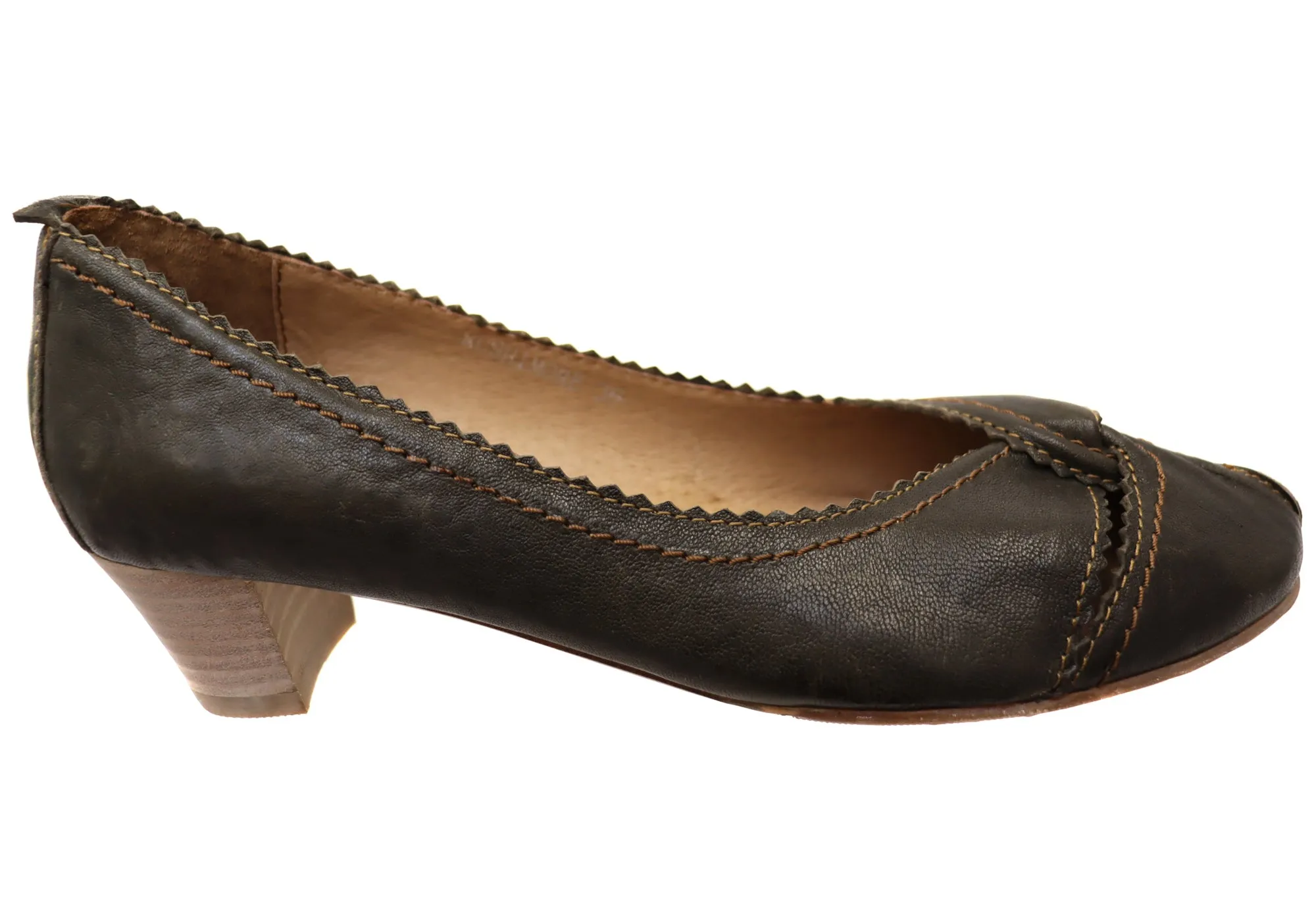 Orizonte Rushmore Womens Comfortable Leather Low Heel Shoes Orizonte Shoes