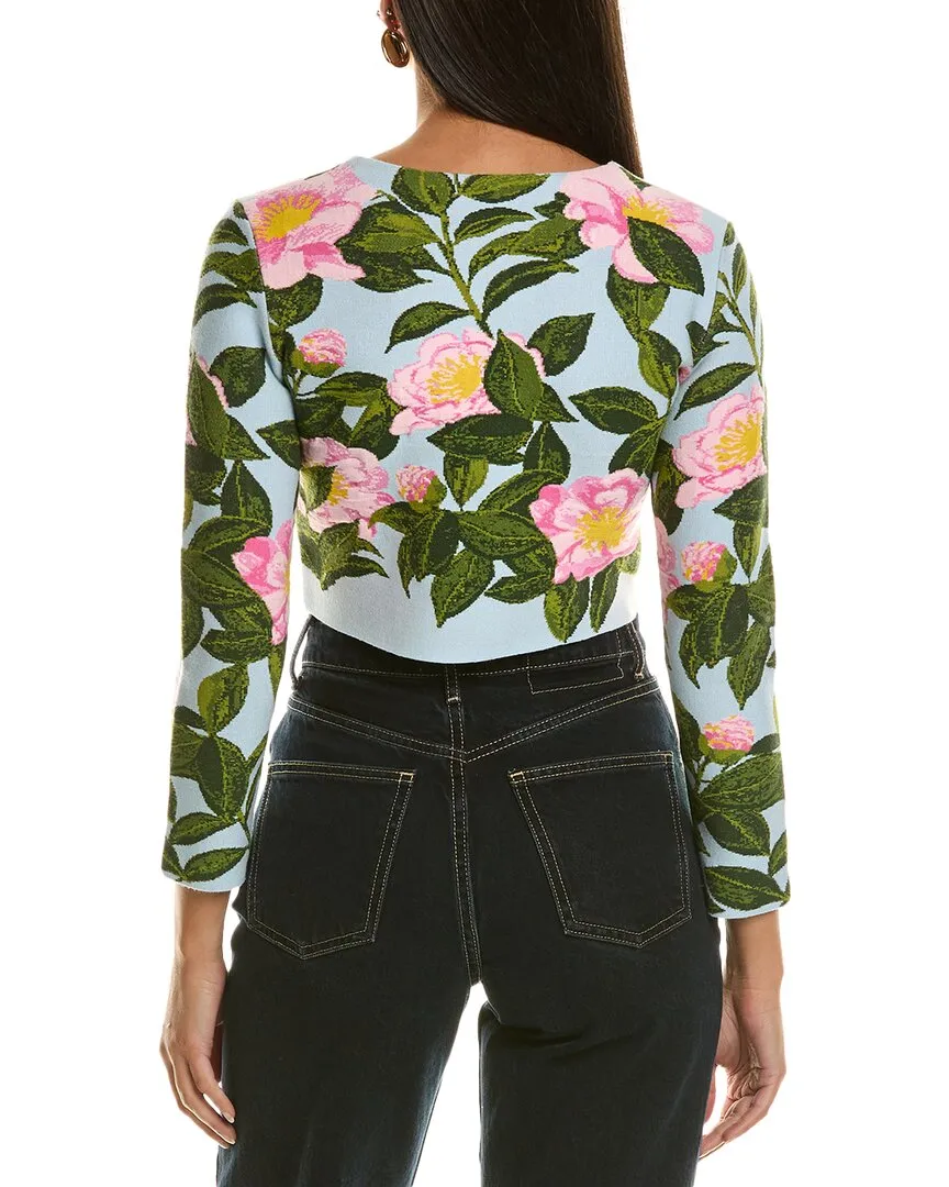 Oscar de la Renta Camellia Cardigan