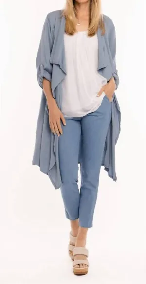 Overpiece Cardigan In Dusty Blue