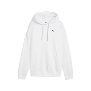 PUMA WOMEN'S SMALL LOGO FLEECE WHITE HOODIE