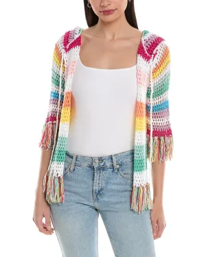 Rain   Rose Fringe Cardigan