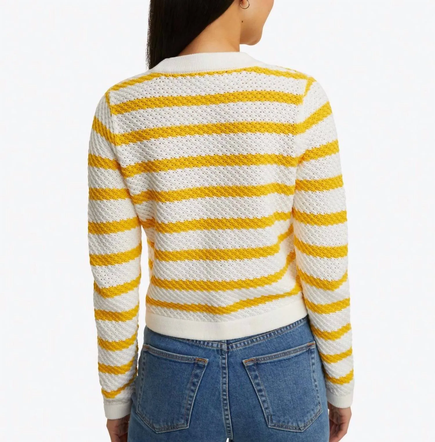 Rita V-Neck Cardigan In Magnolia White