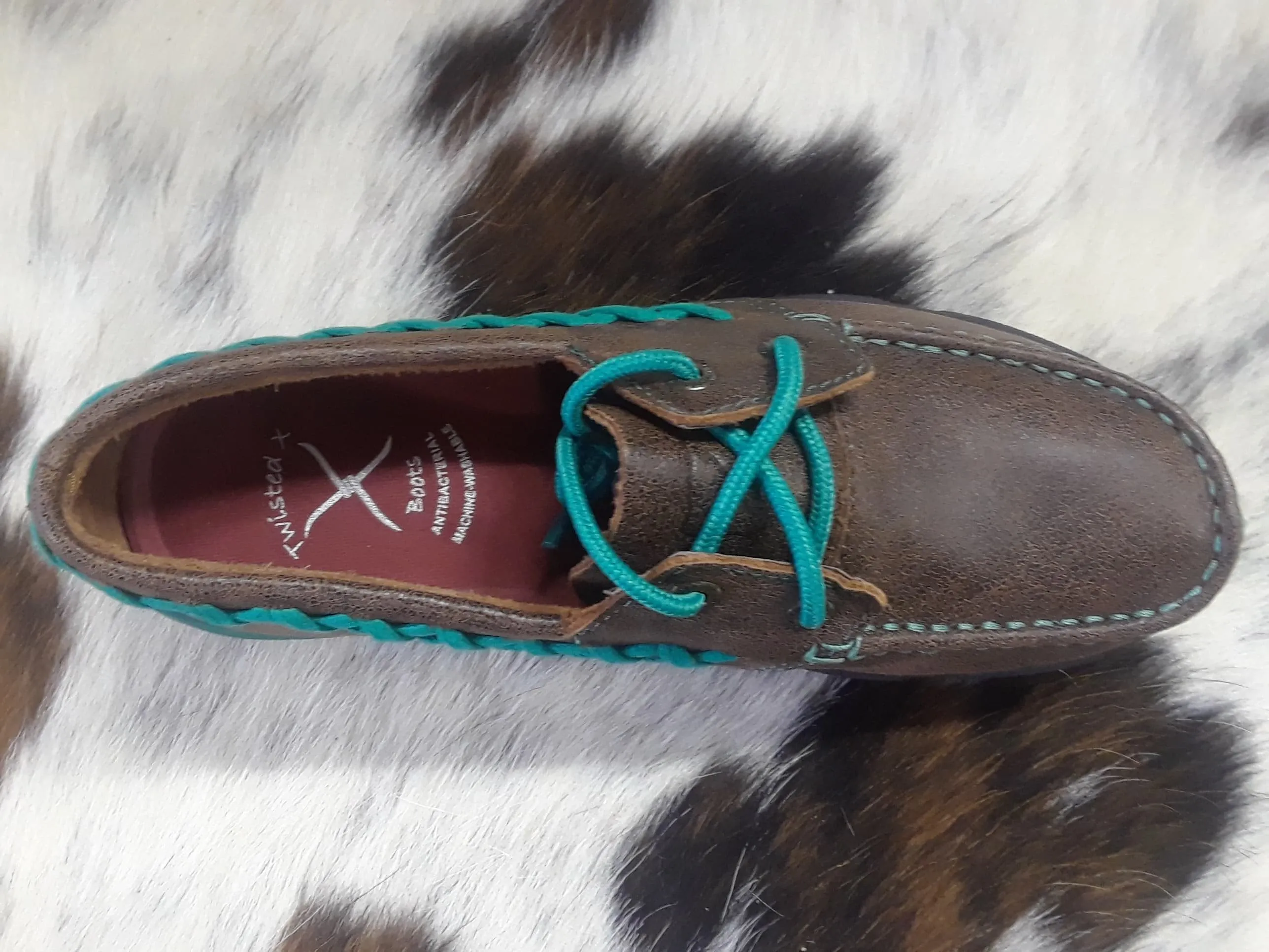 RM Tack Exclusive Turquoise Driving Moc heydude Shoes
