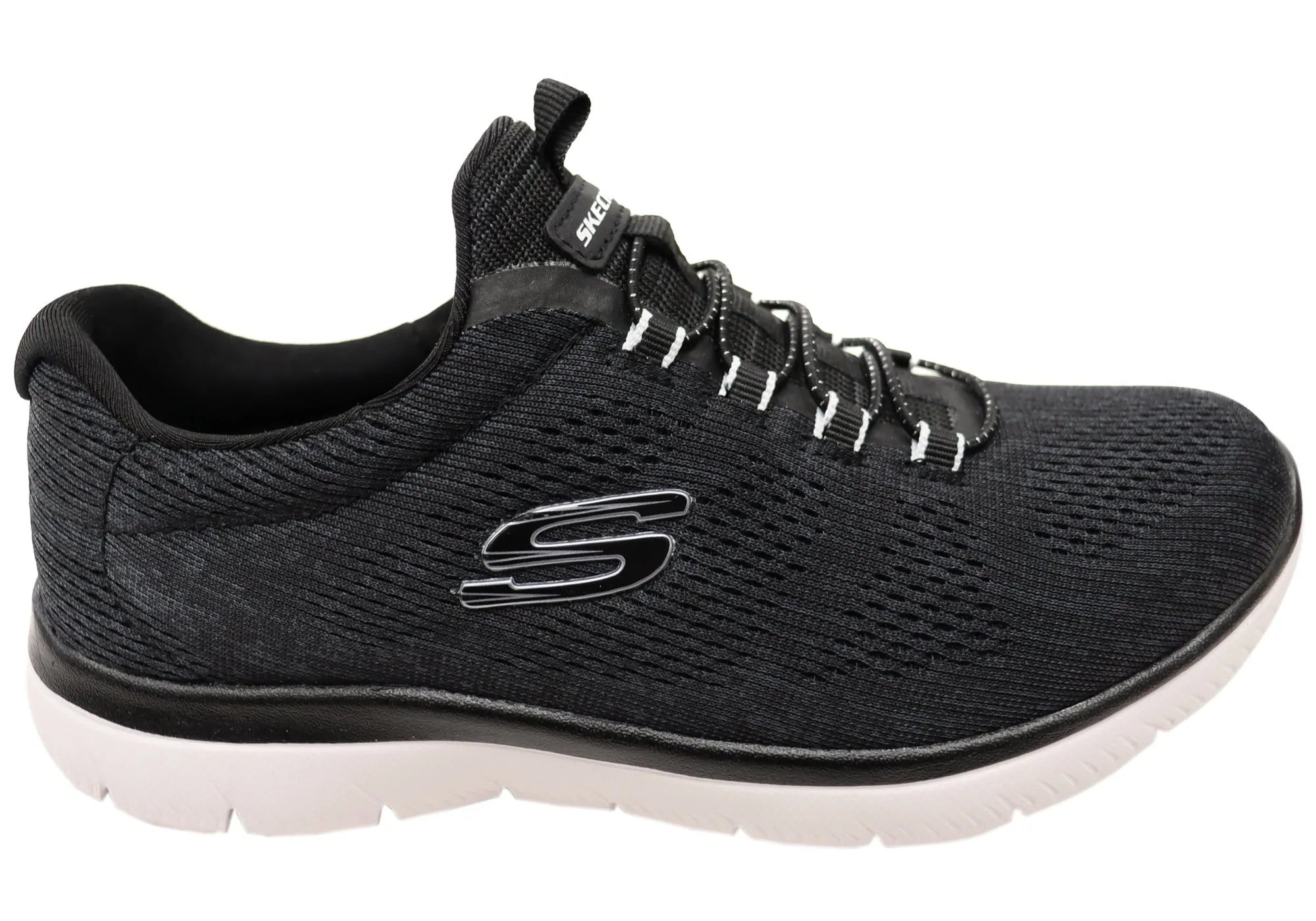 Skechers Womens Summits Fun Flair Wide Fit Comfortable Slip On Shoes Skechers Shoes