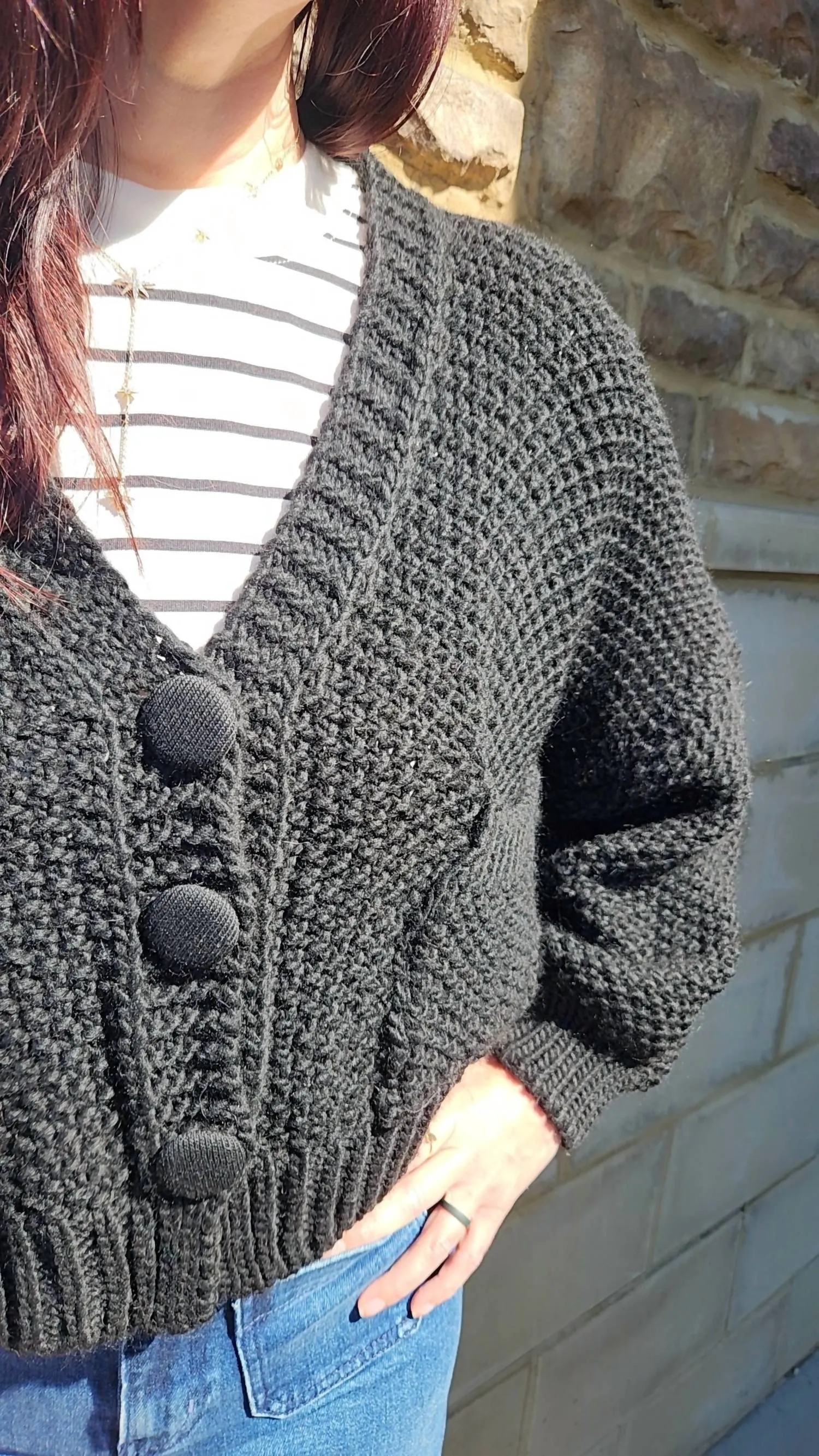 Snuggle Up Cardigan In Charcoal
