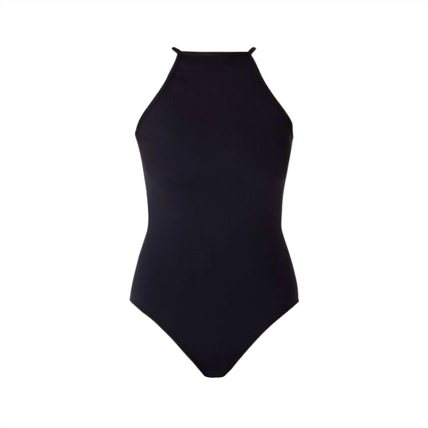 Stellar High Neck Mesh Cami Leotard In Black