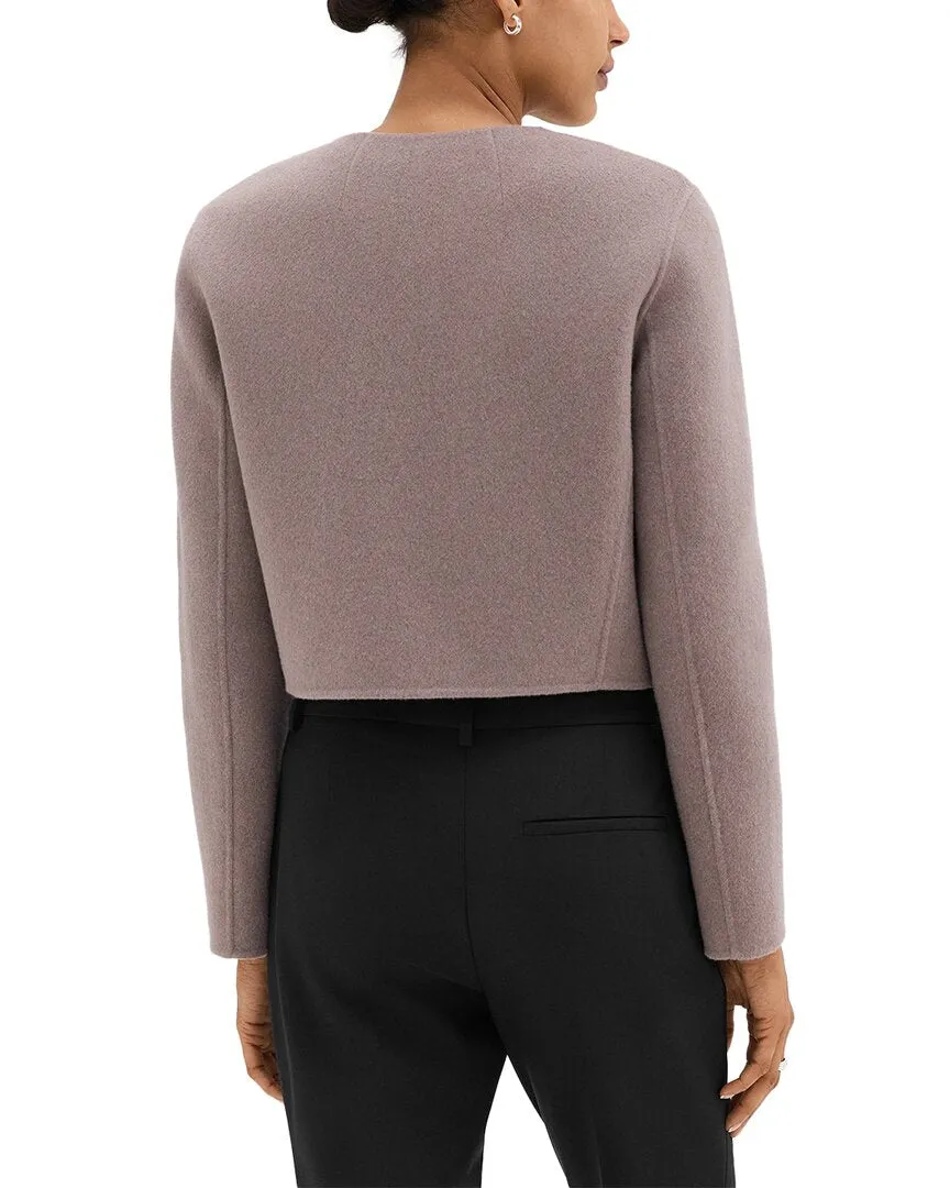 Theory Pocket Wool & Cashmere-Blend Cardigan