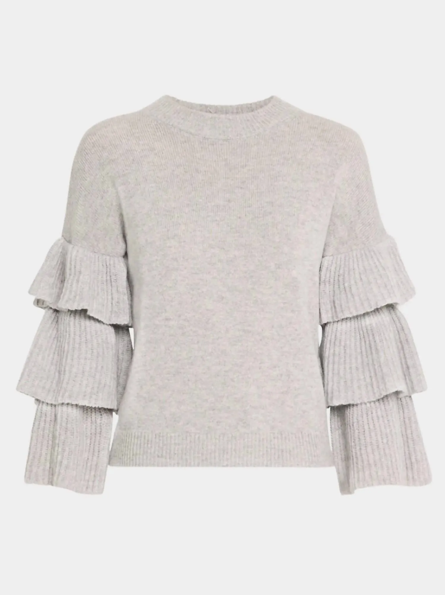 Tiered Ruffle Sleeve Sweater In Sweatshirt