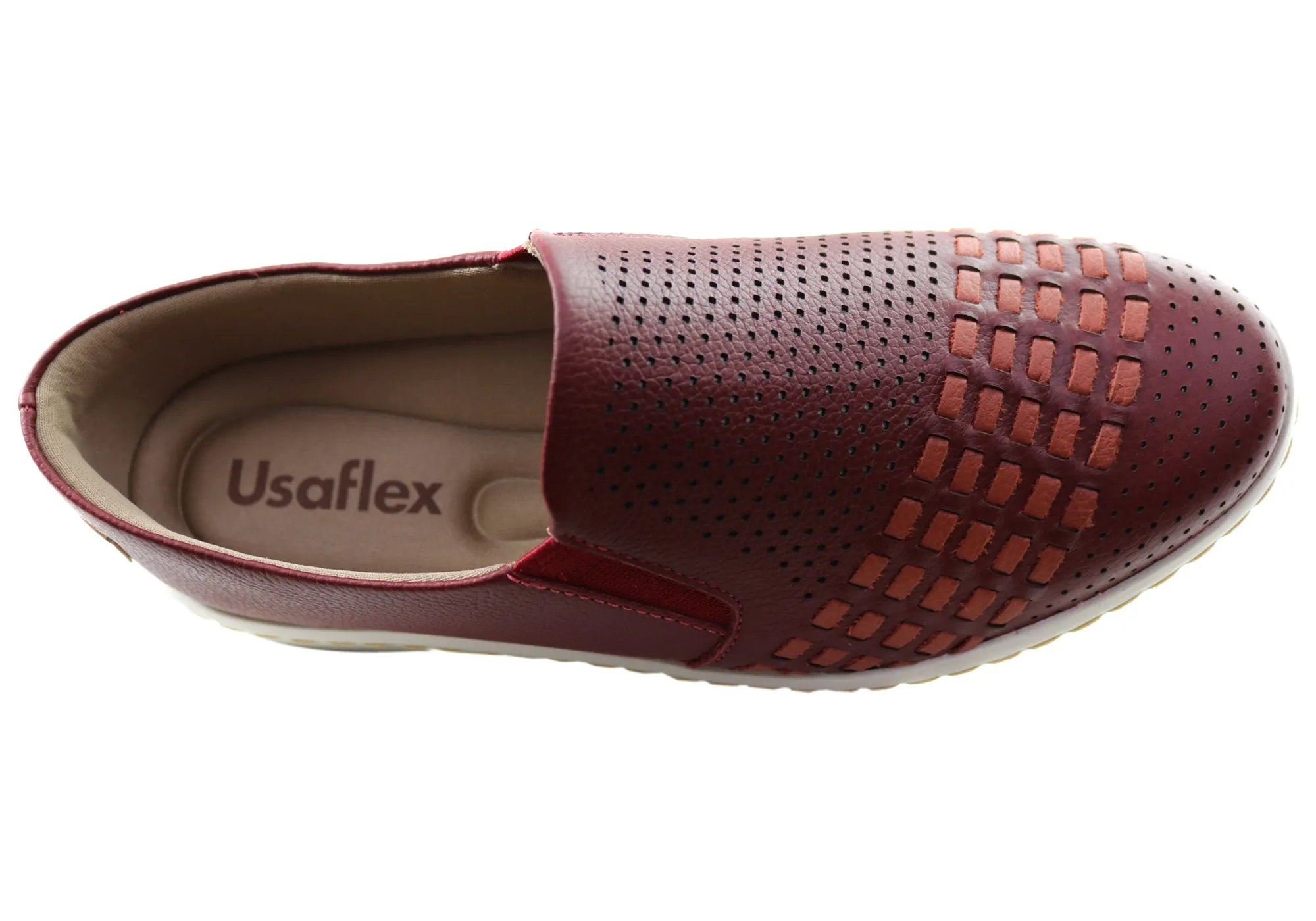 Usaflex Dolce Womens Comfortable Leather Slip On Shoes Made In Brazil Usaflex Shoes