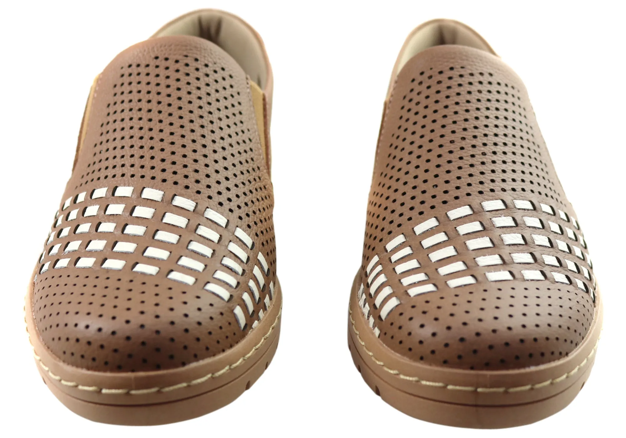 Usaflex Dolce Womens Comfortable Leather Slip On Shoes Made In Brazil Usaflex Shoes