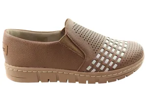 Usaflex Dolce Womens Comfortable Leather Slip On Shoes Made In Brazil Usaflex Shoes