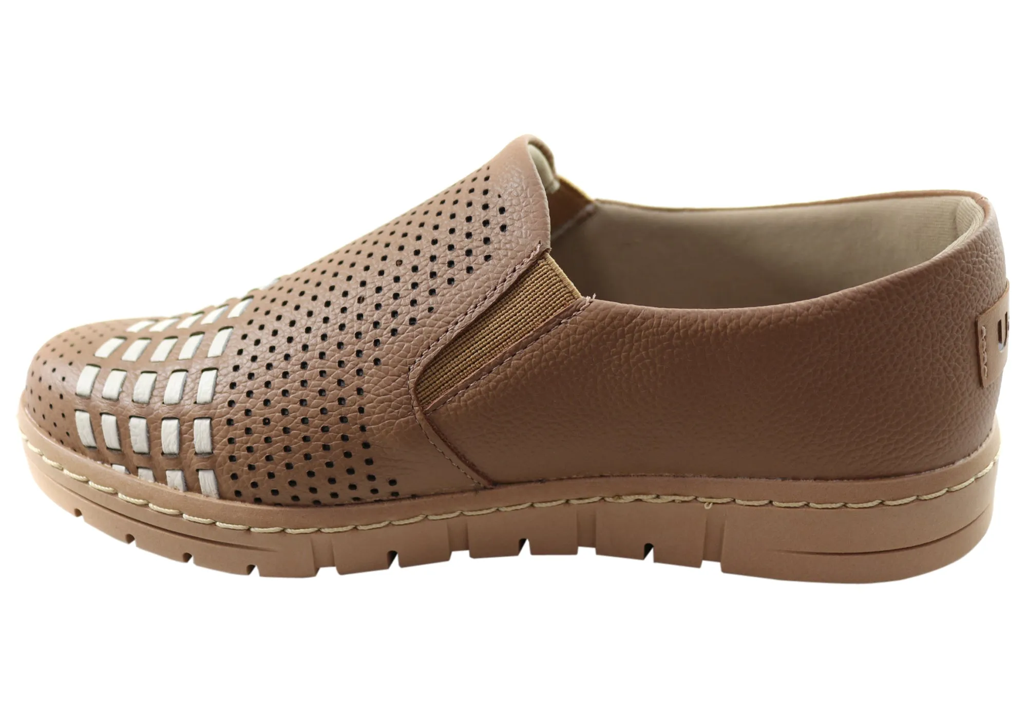 Usaflex Dolce Womens Comfortable Leather Slip On Shoes Made In Brazil Usaflex Shoes