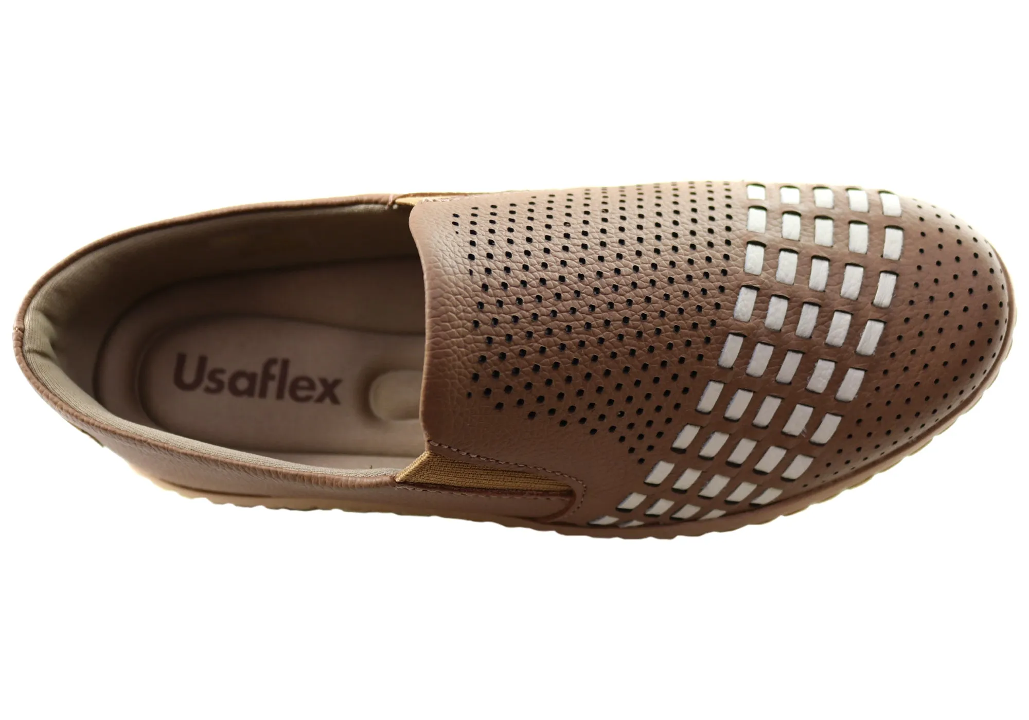 Usaflex Dolce Womens Comfortable Leather Slip On Shoes Made In Brazil Usaflex Shoes