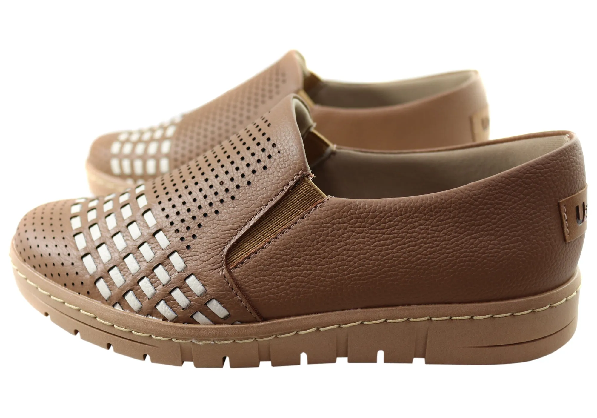 Usaflex Dolce Womens Comfortable Leather Slip On Shoes Made In Brazil Usaflex Shoes
